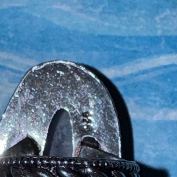 Blue Agate Silver Ring - Picture 9 of 15